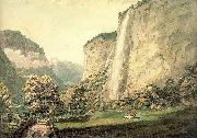 Pars, William The Valley of Lauterbrunnen and the Staubbach oil painting artist